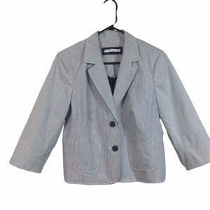 Old Navy Boys Size Large Cotton Blazer Blue Stripe